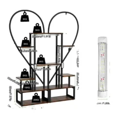 Plantebord, 6-lags design, robust metal konstruktion,Stor med lys