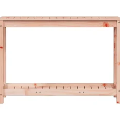 Plantebord med hylde i massivt douglasgran - Robuste træmøbler | Størrelse: 108x35x75 cm