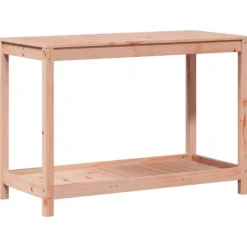 Plantebord med hylde i massivt douglasgran - Robuste udendørs møbler | Størrelse: 108x50x75 cm