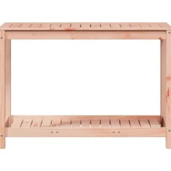 Plantebord med hylde i massivt douglasgran - Robuste udendørs møbler | Størrelse: 108x50x75 cm