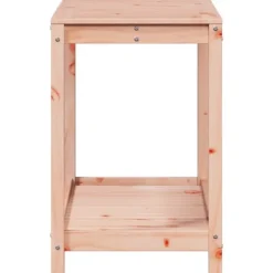 Plantebord med hylde i massivt douglasgran - Robuste udendørs møbler | Størrelse: 108x50x75 cm