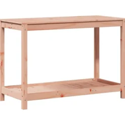 Plantebord med hylde i massivt douglasgran - Robuste udendørs møbler | Størrelse: 108x50x75 cm