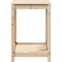 Plantebord med hylde i massivt fyrretræ | Størrelse: 82,5x50x75 cm