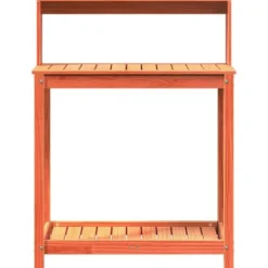 Plantebord med hylder i massivt fyrretræ | Mål: 82,5x50x109,5 cm | Farve: Brun