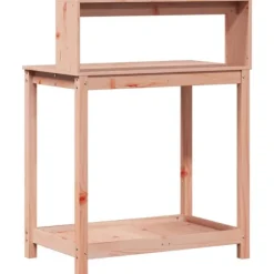 Plantebord med hylder i massivt douglasgran - Ideelt til planter | Størrelse: 82,5x50x109,5 cm
