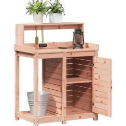 Plantebord med hylder i massivt douglasgran | Størrelse: 82,5x50x109,5 cm