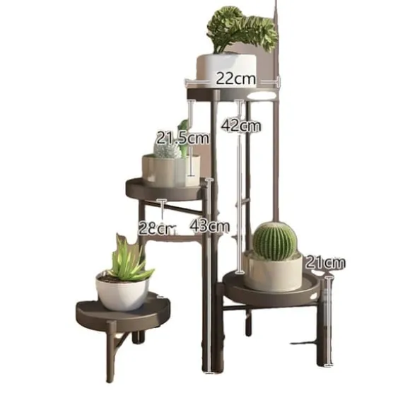 Plantebord, Multi-Niveau Design, Nem Samling,Sort 4 Pots D