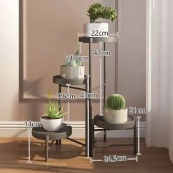 Plantebord, Multi-Niveau Design, Nem Samling,Sort 4 Pots D