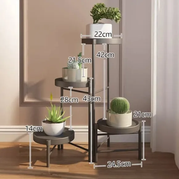 Plantebord, Multi-Niveau Design, Nem Samling,Sort 4 Pots D