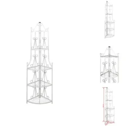 Planteborde - Hjørne Plantestativ Hvid