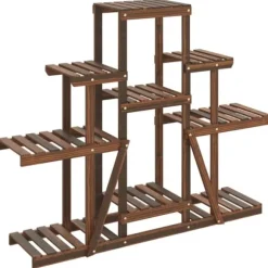 Planteborde - Living blomsterstativ 110x25x98 cm massivt fyrretræ