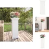 Planteborde - Living blomsterstander 40x40x90 cm massivt fyrretræ hvid