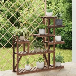 Planteborde - Living blomsterstativ 110x25x111 cm massivt fyrretræ