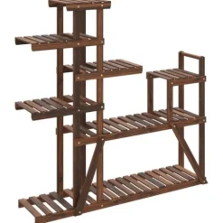 Planteborde - Living blomsterstativ 110x25x111 cm massivt fyrretræ