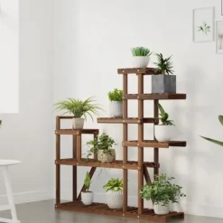 Planteborde - Living blomsterstativ 110x25x111 cm massivt fyrretræ