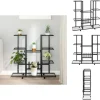 Planteborde - Living blomsterstativ med hjul 94,5x24,5x91,5 cm jern sort