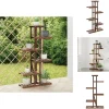 Planteborde - Living blomsterstativ 175x25x140,5 cm massivt fyrretræ