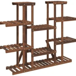 Planteborde - Living blomsterstativ 110x25x110,5 cm massivt fyrretræ