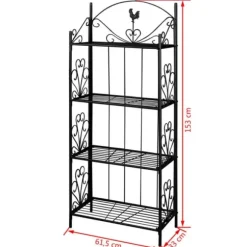 Planteborde - Living plantestativ firkantet sort
