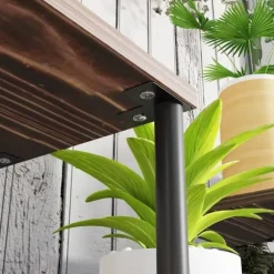 Planteholder 4 niveauer 61,5 cm træ kulbrun til inde/ude