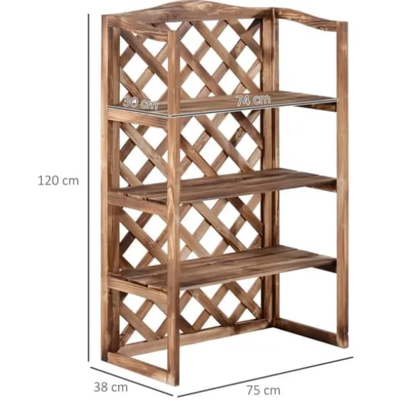 Planteholder 3 niveauer gran kompakt robust til inde/ude Model 8