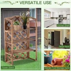 Planteholder 3 niveauer gran kompakt robust til inde/ude Model 8