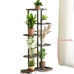 Planteholder, 6 niveauer, metal konstruktion,6lag-sort