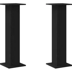 Planteholder 2 stk - Modern planteudstiller i sort eg | Størrelse: 30x30x95 cm