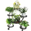Planteholder, 6 Töpper, Metal Konstruktion, Nem Mobilitet,sort, L