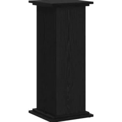 Planteholder i konstrueret træ - Elegant plante stativ | Farve: Sort | Størrelse: 33x33x80 cm