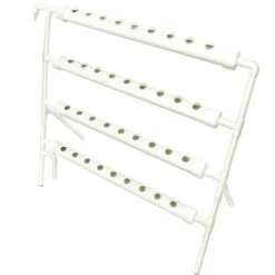 Planteholder, 4-niveau design, hydroponisk kapacitet,Hvid