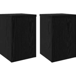 Planteholder sæt 2 stk - Moderne plante stands i sort eg | Størrelse: 20x20x30 cm