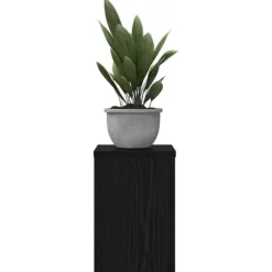 Planteholder sæt 2 stk - Moderne plante stands i sort eg | Størrelse: 20x20x30 cm