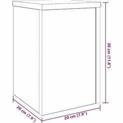 Planteholder sæt 2 stk - Moderne plante stands i sort eg | Størrelse: 20x20x30 cm
