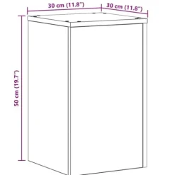 Planteholder sæt 2 stk - Moderne plante stande i sort eg | Størrelse: 30 x 30 x 50 cm