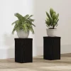 Planteholder sæt i sort eg - Elegant design | Størrelse: 10x10x18 cm | 2 pcs