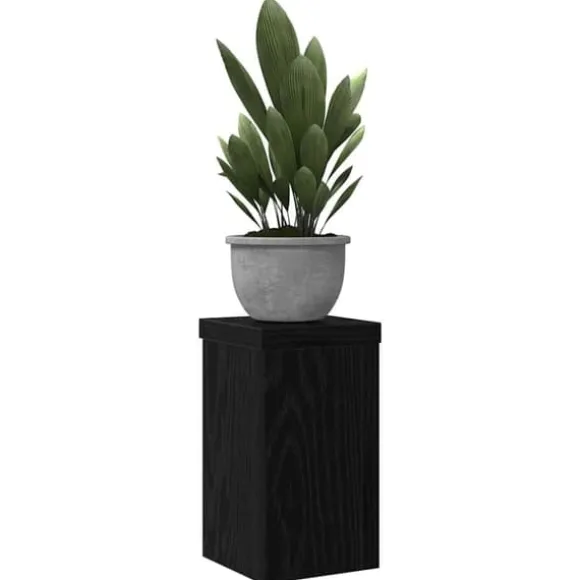 Planteholder sæt i sort eg - Elegant design | Størrelse: 10x10x18 cm | 2 pcs