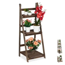 Planteholder, Træ, 160x41x49 cm, Brun