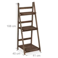 Planteholder, Træ, 160x41x49 cm, Brun