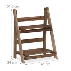 Planteholder, Træ, 160x41x49 cm, Brun