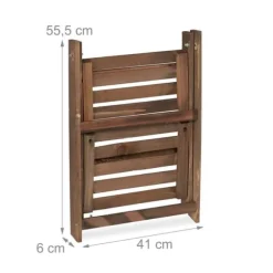 Planteholder, Træ, 160x41x49 cm, Brun