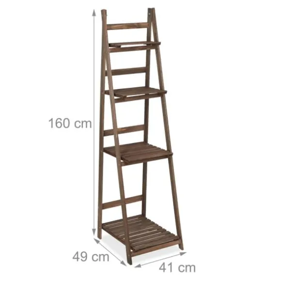 Planteholder, Træ, 160x41x49 cm, Brun