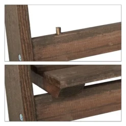 Planteholder, Træ, 160x41x49 cm, Brun