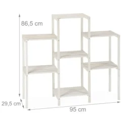 Planteholder, Træ, 70x89x26,5 cm, Hvid
