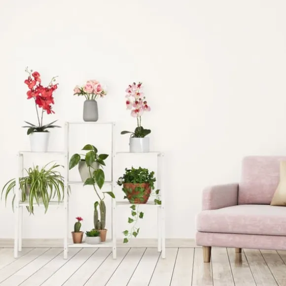 Planteholder, Træ, 70x89x26,5 cm, Hvid