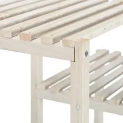 Planteholder, Træ, 70x89x26,5 cm, Hvid
