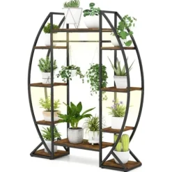 Planteholder, 130x30x160 cm, Brun