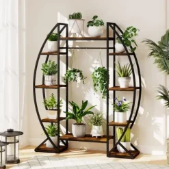 Planteholder, 130x30x160 cm, Brun