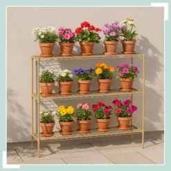 Planteholder, 140x91x28 cm, Brun