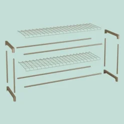 Planteholder, 140x91x28 cm, Brun